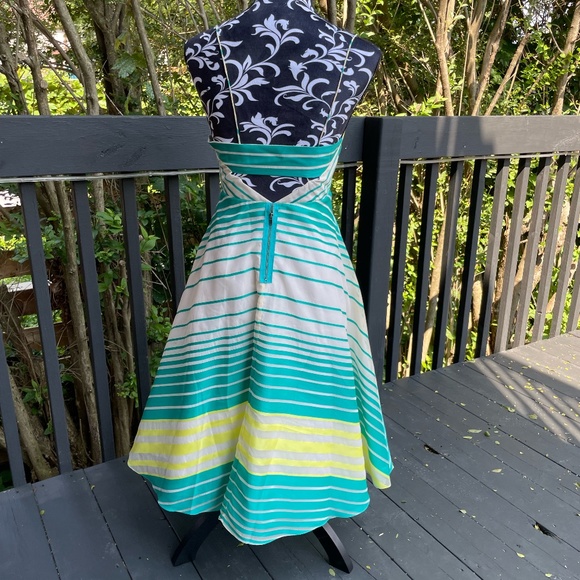 🌟HOST PICK🌟Tracy Reese ‘Arcata’ Striped Flare Midi Dress / Size 2Petite - Picture 6 of 13